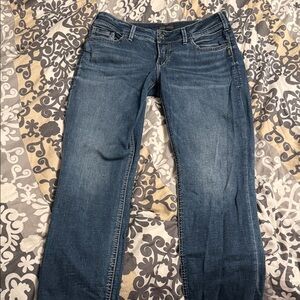 Silver Elyse straight Women's Blue Jeans - Mid Wash